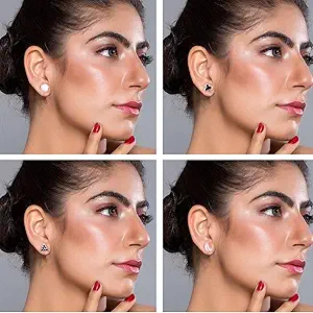 Unisex 36pairs earrings Jewellery earring gold colorful Flower Stud set