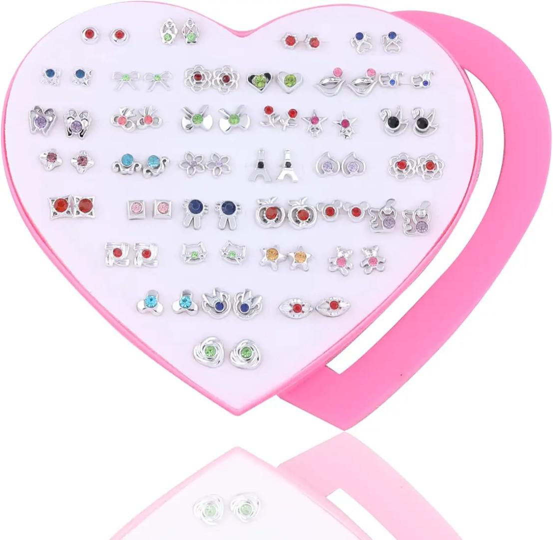 Unisex 36pairs earrings Jewellery earring gold colorful Flower Stud set