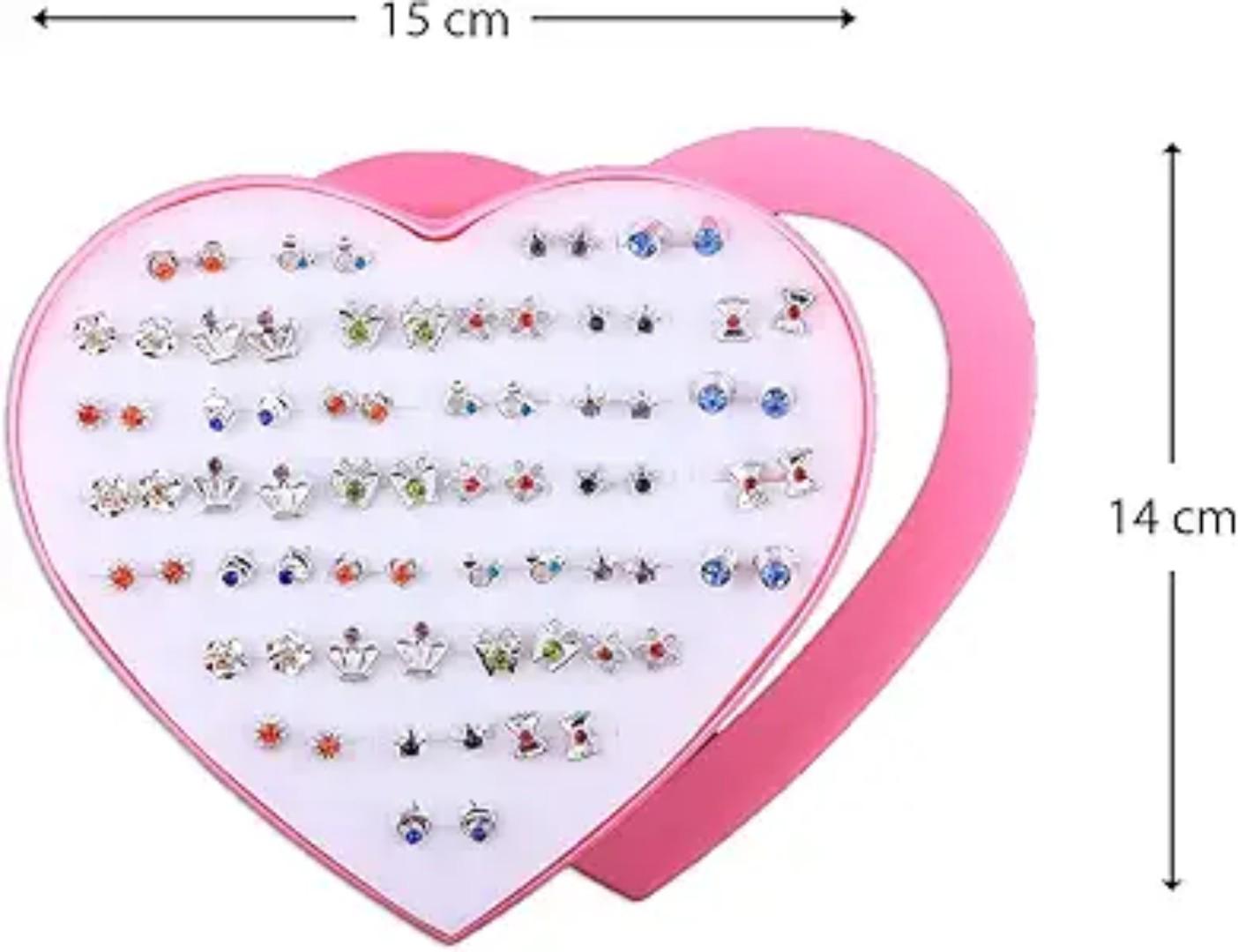 Unisex 36pairs earrings Jewellery earring gold colorful Flower Stud set