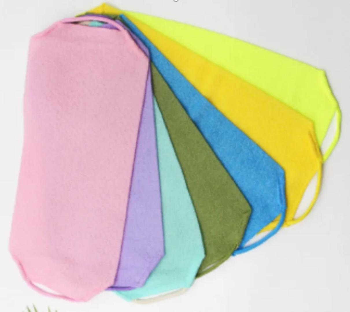 Hot Selling Long Nylon Polyester Bath Towel Body Scrubber Washcloth with Strong Back Pulling Long Strip for Body Exfoliating