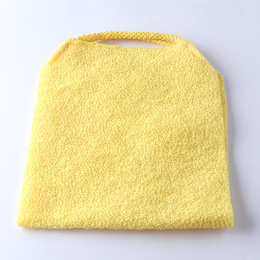 Hot Selling Long Nylon Polyester Bath Towel Body Scrubber Washcloth with Strong Back Pulling Long Strip for Body Exfoliating