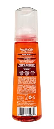 Cantu Shea Butter Wave Whip Curling Mousse creates crunch-free, touchable, soft, frizz-free waves and curls. It is made with pure shea butter and created without harsh ingredients