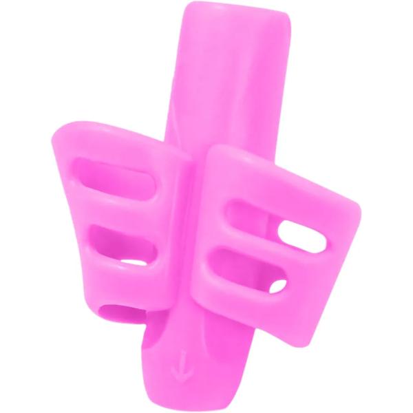 Pencil Gripper: A two-finger grip silicone holder for babies that aids in posture correction and writing. Made from soft, non-toxic, and 100% safe silicone.