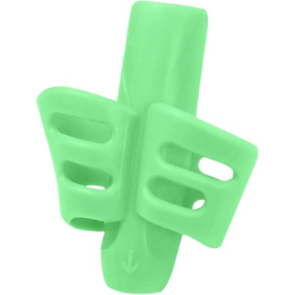 Pencil Gripper: A two-finger grip silicone holder for babies that aids in posture correction and writing. Made from soft, non-toxic, and 100% safe silicone.