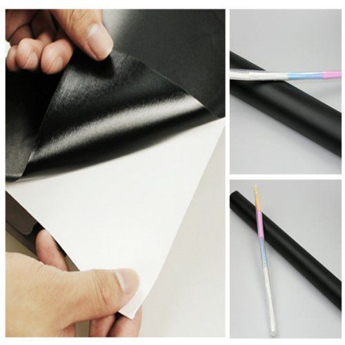 Modern Erasable Chalkboard Wall Sticker: Enhance Your Creative Spaces with a Versatile Removable Chalkboard Wall Sticker, the Perfect Wall Decal for Contemporary Living + 5pcs of Chalk