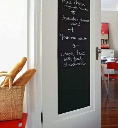 Modern Erasable Chalkboard Wall Sticker: Enhance Your Creative Spaces with a Versatile Removable Chalkboard Wall Sticker, the Perfect Wall Decal for Contemporary Living + 5pcs of Chalk