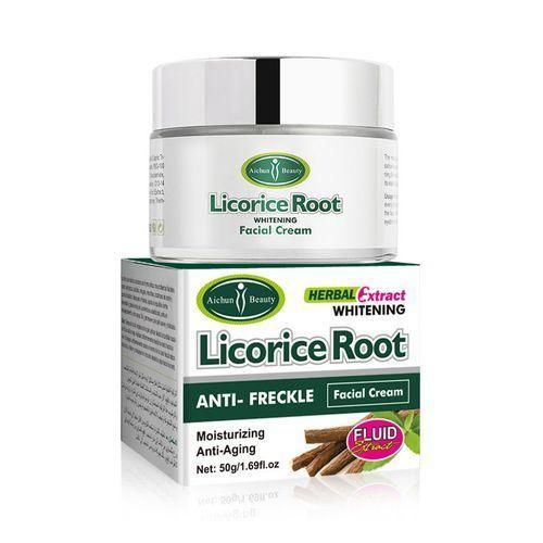 Revitalize your skin with Aichun Beauty's Licorice Root Anti-Inflammatory Facial Serum (30ml) and nourishing Face Cream (50g). This powerful duo delivers soothing hydration and a radiant complexion