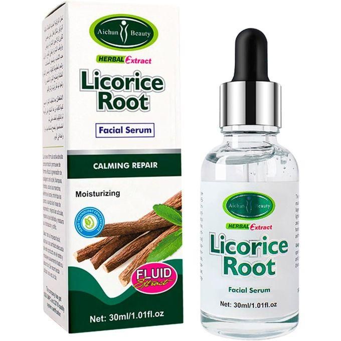 Revitalize your skin with Aichun Beauty's Licorice Root Anti-Inflammatory Facial Serum (30ml) and nourishing Face Cream (50g). This powerful duo delivers soothing hydration and a radiant complexion