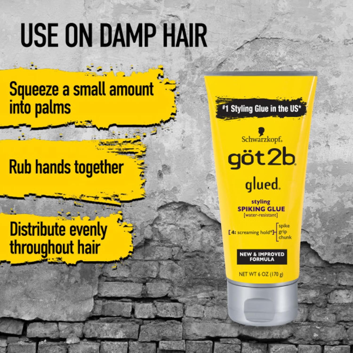 Experience an unbeatable hold and captivating style with Got2B Glued Spiking Hair Gel—your ultimate solution for perfectly styled hair that lasts all day!