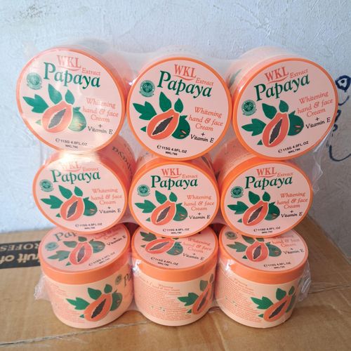 Experience the and softening benefits of Fruit of the Wokali Papaya Whitening Hand and Face Cream, designed to enhance your skin's radiance and give you a beautifully smooth complexion.