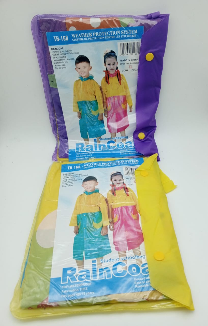 Unleash your child’s adventure with our premium Kids' Raincoat! Made from waterproof PVC, it not only keeps them dry but also features expandable storage.Perfect for any rainy day