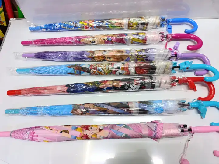 Cartoon Print Kids Umbrella for Boys and Girls | Cute Printed Children’s Umbrella for School and Rainy Days, Portable Waterproof Lightweight for Kids (Multi Cartoon Print)