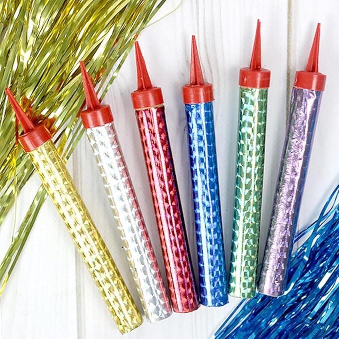 6 Pcs Colorful Sparkling Candles with Holders, Party and Birthday Candles, Fountain Candles for Birthday Cakes, Suitable for All Occasions and Celebrations, (20cm) Multi-Color.