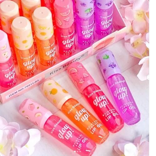 Kiss Beauty Glow Up Fruit Flavor Changing Color Moisturizing Lip Oil - Hydrating and Fruity Transparent Formula view 4