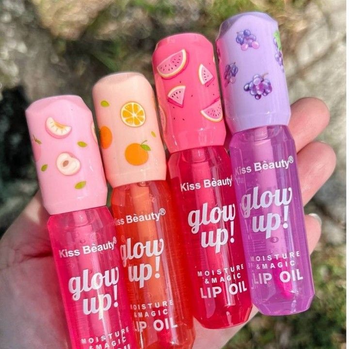 Kiss Beauty Glow Up Fruit Flavor Changing Color Moisturizing Lip Oil - Hydrating and Fruity Transparent Formula view 3