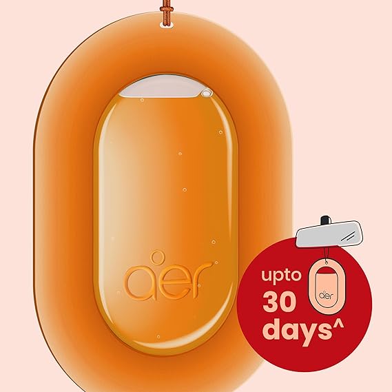 Aer O – Hanging Car Air Freshener – Rose Blossom, Cool Aqua, Musk After Smoke & Value Pack of 3 (22.5g) | Gel Lasts Up to 30 Days | Car Accessories