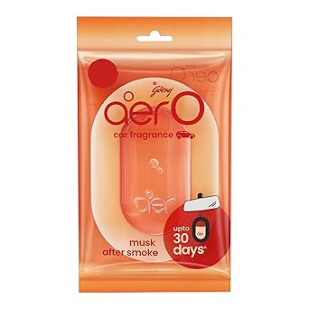 Aer O – Hanging Car Air Freshener – Rose Blossom, Cool Aqua, Musk After Smoke & Value Pack of 3 (22.5g) | Gel Lasts Up to 30 Days | Car Accessories