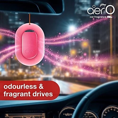 Aer O – Hanging Car Air Freshener – Rose Blossom, Cool Aqua, Musk After Smoke & Value Pack of 3 (22.5g) | Gel Lasts Up to 30 Days | Car Accessories