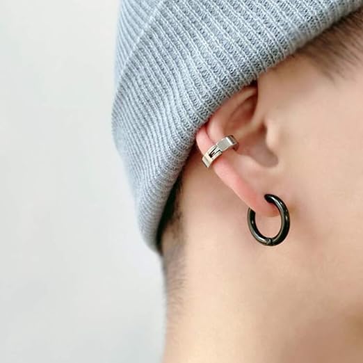 Discover our non-piercing ear clips for men—stylishly designed round earrings that elevate your look for both casual and formal occasions. Embrace versatility and stand out with these must-have pieces