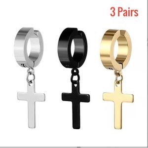 Discover our stunning Stainless Steel Cross Earrings Set, designed for both men and women. These elegant dangle hinged earrings combine style and comfort, making them a perfect addition to any outfit!