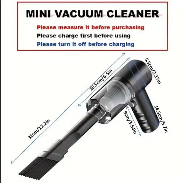 2-In-1 Portable Small Vacuum Cleaner Wet and Dry Dual-Use Multi-Purpose Home Handheld Car Vacuum Cleaner Cleaning