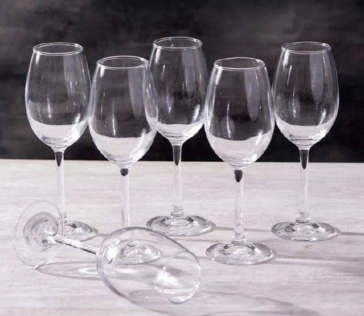Wine Glasses Set of 6, Crystal Glass with Stem for Drinking Red / White / Cabernet Wine as Gifts Sets