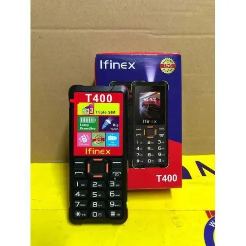 Bran New Ifinex T400 TRIPLE SIM CARD FEATURE PHONE WITH Bluetooth /Wireless FM/SD Slot kabambe/katululu/mulika mwizi/button feature phone