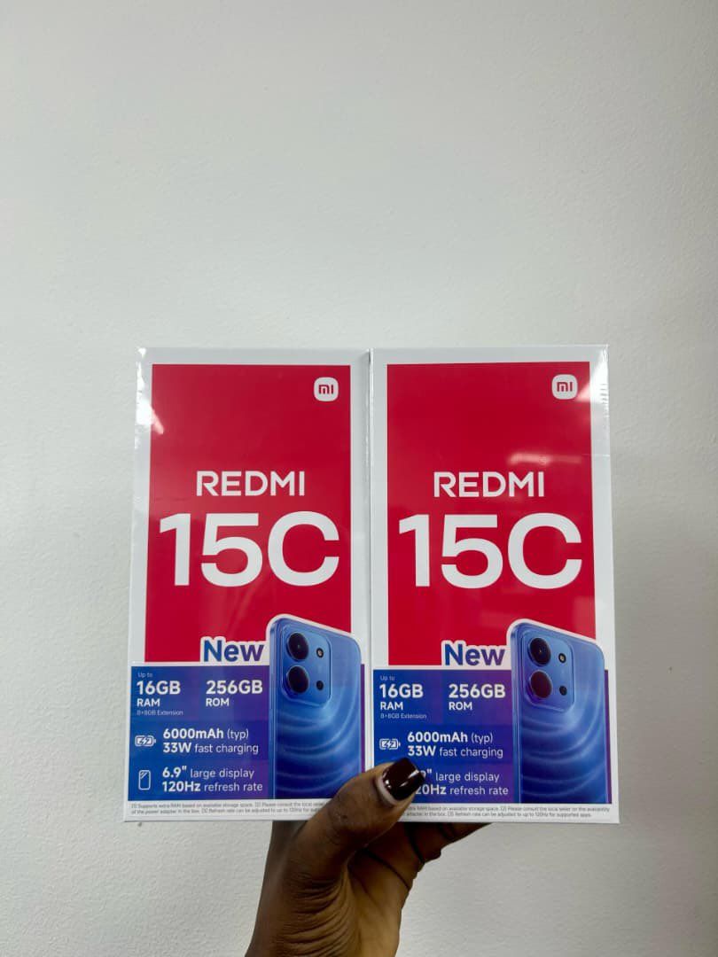 REDMI 15C 6.9 INCHES 4GB RAM, 128 GB ROM, 6000mAh Battery with Side-mounted Fingerprint unlock, 50 MP Rear Camera 8 MP Front Camera SMARTPHONE with FREE GIFTS!!!