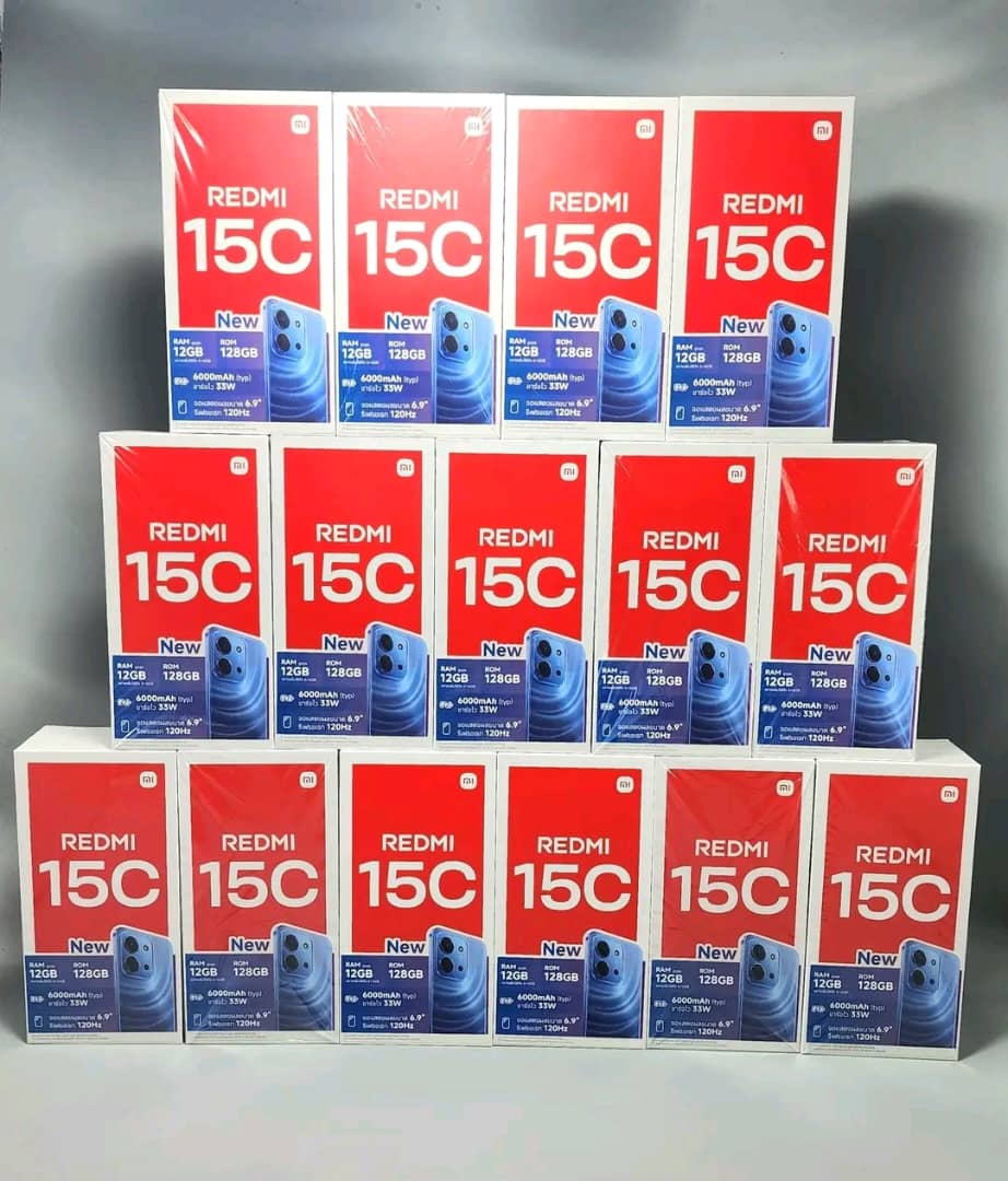 REDMI 15C 6.9 INCHES 4GB RAM, 128 GB ROM, 6000mAh Battery with Side-mounted Fingerprint unlock, 50 MP Rear Camera 8 MP Front Camera SMARTPHONE with FREE GIFTS!!!