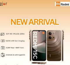 REDMI 15C 6.9 INCHES 4GB RAM, 128 GB ROM, 6000mAh Battery with Side-mounted Fingerprint unlock, 50 MP Rear Camera 8 MP Front Camera SMARTPHONE with FREE GIFTS!!!