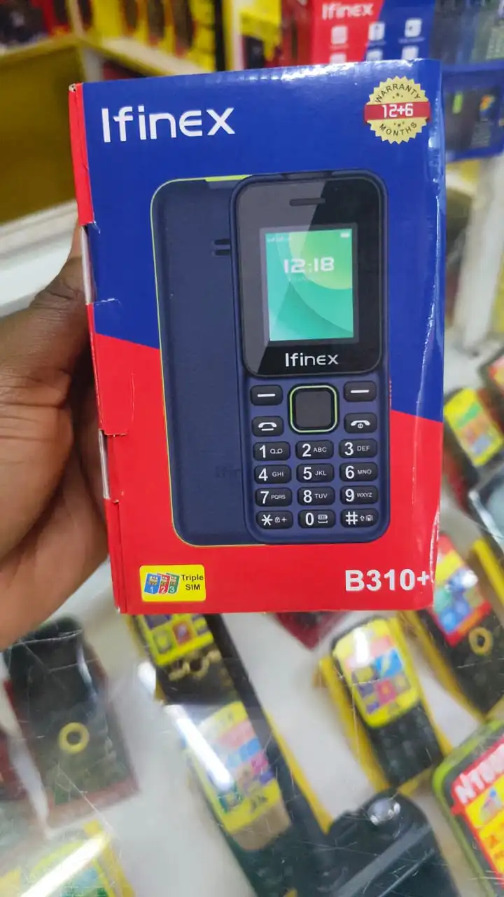 Ifinex B310+ New Feature Phone With Large Battery, Facebook,, Triple SIM, FM Wireless, Vibration, Big Torch And HD Camera kabambe/katululu/mulika mwizi/button feature phone