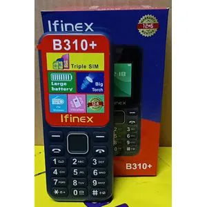 Ifinex B310+ New Feature Phone With Large Battery, Facebook,, Triple SIM, FM Wireless, Vibration, Big Torch And HD Camera kabambe/katululu/mulika mwizi/button feature phone