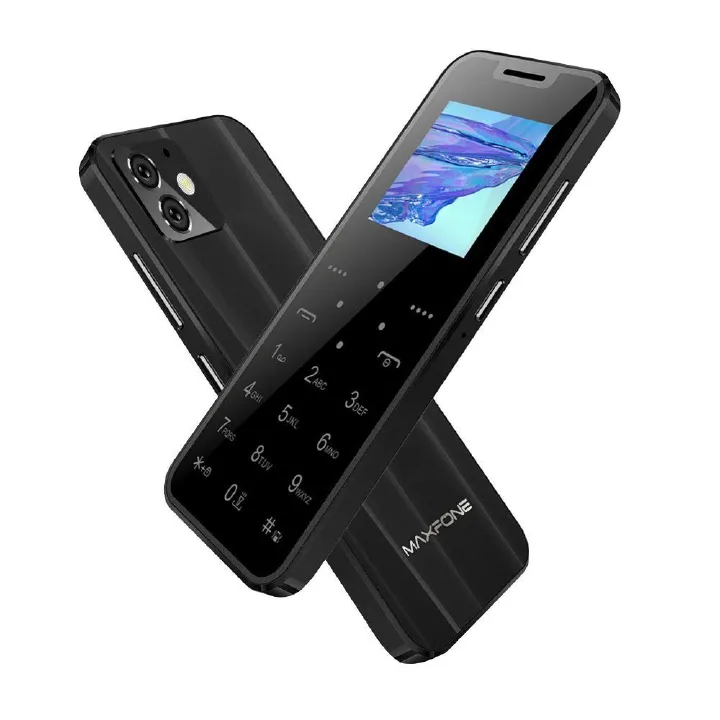 Super Mini Maxfone Max 8 Mobile Phone Touch Button 1.54" Dual SIM BT Dialer 0.3MP 1000MAH MP3 Torch FM Ultrathin Card CellPhone