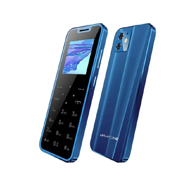 Super Mini Maxfone Max 8 Mobile Phone Touch Button 1.54" Dual SIM BT Dialer 0.3MP 1000MAH MP3 Torch FM Ultrathin Card CellPhone