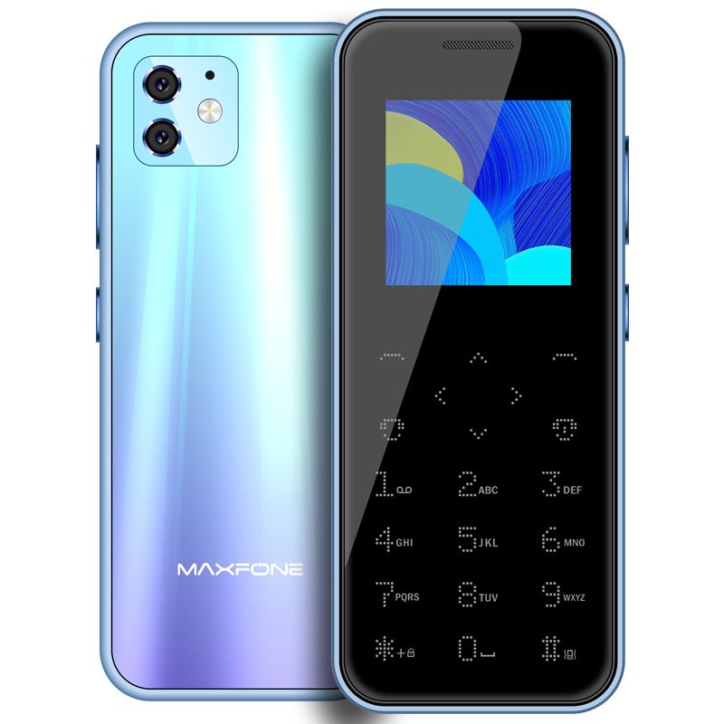Super Mini Maxfone Max 8 Mobile Phone Touch Button 1.54" Dual SIM BT Dialer 0.3MP 1000MAH MP3 Torch FM Ultrathin Card CellPhone