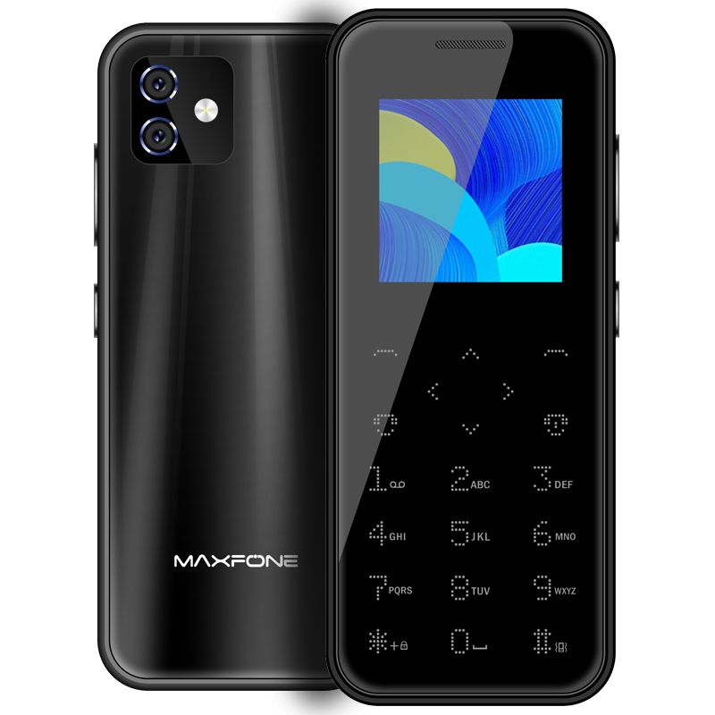 Super Mini Maxfone Max 8 Mobile Phone Touch Button 1.54" Dual SIM BT Dialer 0.3MP 1000MAH MP3 Torch FM Ultrathin Card CellPhone