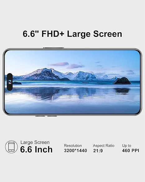 Corn C16 Pro Max 64GB Storage +5(2+3Extended ) RamUnlocked Cell Phone, Android 6.6"HD +WATERDROP SCREEN 13MP Main Camera,8mp Front camera 5000mAh Dual SIM, Face ID, GPS, OTG (Black) Phone SMART PHONE