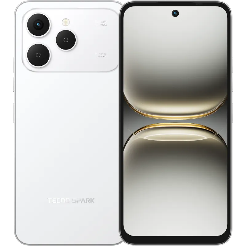 Tecno Spark 40 128GB + 8GB(4+4GB EXTENDED) 6.67'' Hole Screen Camera 50MP Main Camera 8MP Front Camera 45W Super Charging 5200mAh BatterySide Fingerprint Free call without signal smartphone