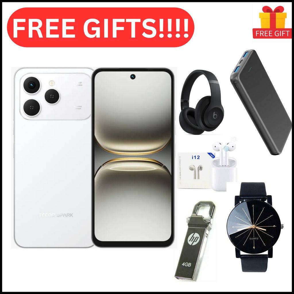 Tecno Spark 40 128GB + 8GB(4+4GB EXTENDED) 6.67'' Hole Screen Camera 50MP Main Camera 8MP Front Camera 45W Super Charging 5200mAh BatterySide Fingerprint Free call without signal smartphone
