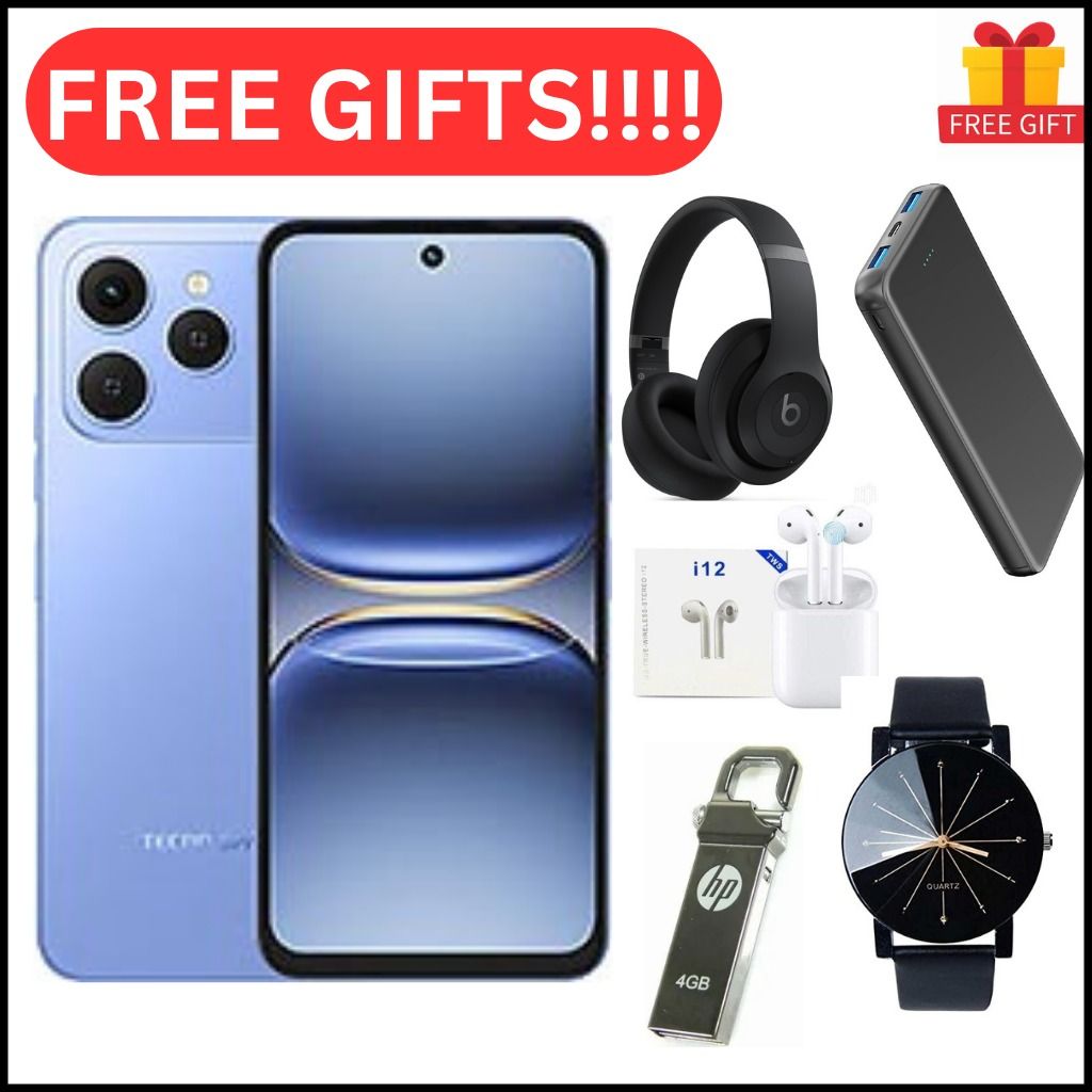 Tecno Spark 40 128GB + 8GB(4+4GB EXTENDED) 6.67'' Hole Screen Camera 50MP Main Camera 8MP Front Camera 45W Super Charging 5200mAh BatterySide Fingerprint Free call without signal smartphone