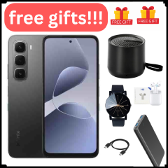 Infinix Hot 60i 128GB+12(6+6)GB 6.7" 120Hz Screen 4G Phone Dual SIM 5160mAh Battery 45W Charging 50MP Camera Fingerprint Lock Android 15 G81 Smart AI smart Phones + free gifts