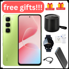 Infinix Hot 60i 128GB+12(6+6)GB 6.7" 120Hz Screen 4G Phone Dual SIM 5160mAh Battery 45W Charging 50MP Camera Fingerprint Lock Android 15 G81 Smart AI smart Phones + free gifts