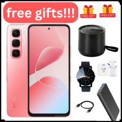 Infinix Hot 60i 128GB+12(6+6)GB 6.7" 120Hz Screen 4G Phone Dual SIM 5160mAh Battery 45W Charging 50MP Camera Fingerprint Lock Android 15 G81 Smart AI smart Phones + free gifts
