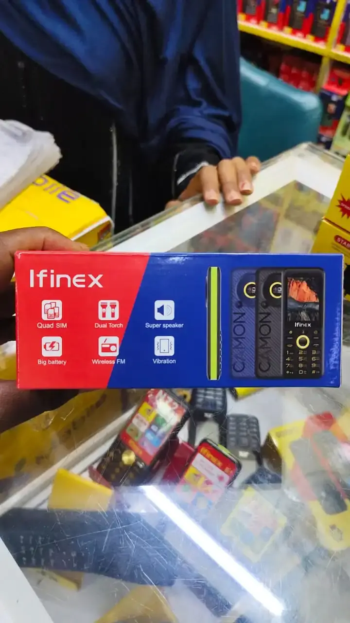 Ifinex N2000F QUAD SIM CARD 2.8" BIG SCREEN DISPLAY 3300mAh battery capacity FEATURE PHONE WITH Bluetooth /Wireless FM/SD Slot kabambe/katululu/mulika mwizi/button feature phone