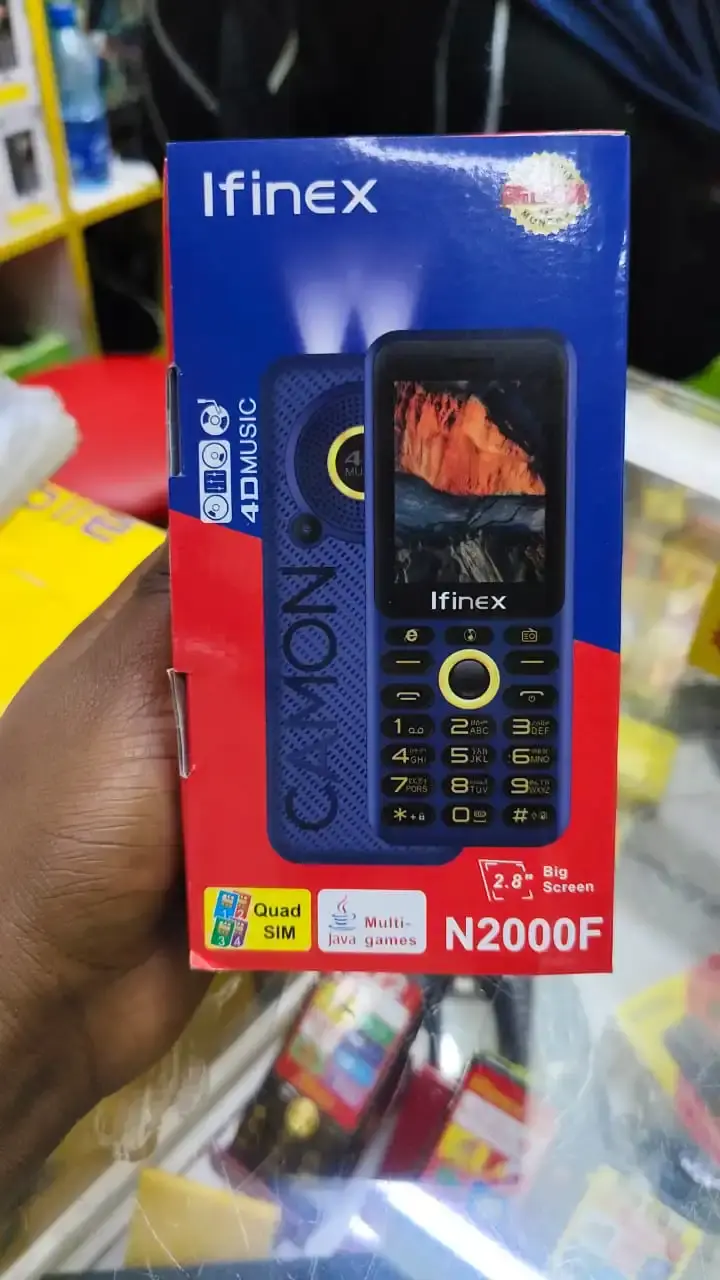 Ifinex N2000F QUAD SIM CARD 2.8" BIG SCREEN DISPLAY 3300mAh battery capacity FEATURE PHONE WITH Bluetooth /Wireless FM/SD Slot kabambe/katululu/mulika mwizi/button feature phone