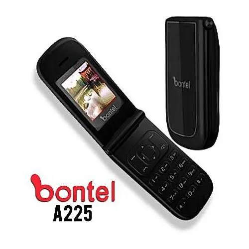 Bontel A225 Mobile Phone Dual Sim Flip Phone, 1,000mAh Screen - 1.77 MP3,MP4,FM Radio, Flash Torch feature phone