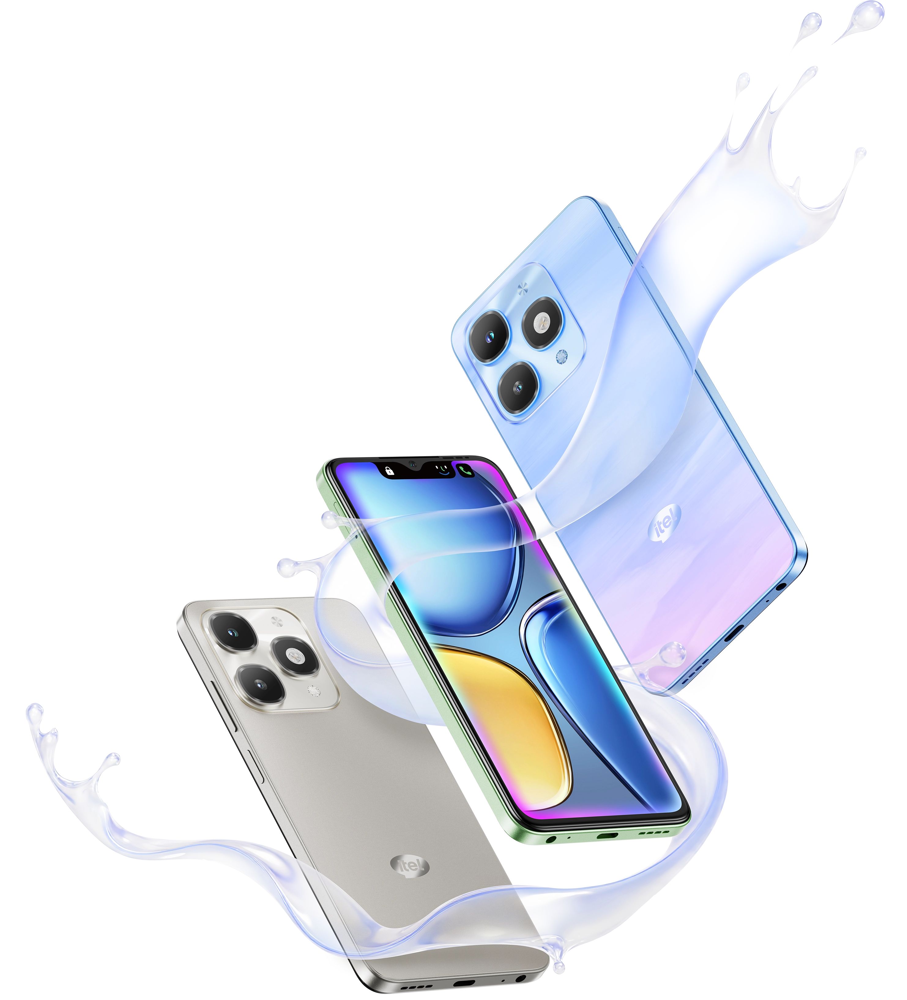 Itel A90 128GB+12(4+8)GB RAM 6.6“ 90HZ Display Phone Dual SIM 4G Network 13MP Camera Fingerprint Unlock 15W 5000 mAh Battery Android 14 T7100 Octa-core Smart Phones