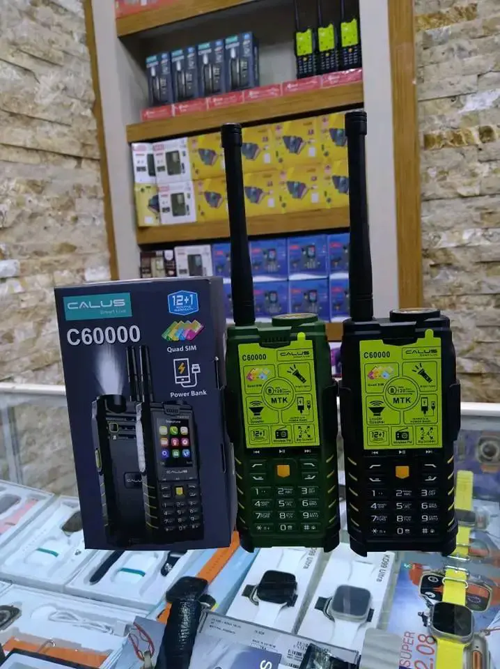 CALUS C60000 2.4" SCREEN DISPLAY QUAD SIM TYPE C with SUPER BATTERY/POWERBANK,WIRELESS FM,4SIM CARD/QUADSIM MULIKA MWIZI/KATULULU/FEATURED PHONE
