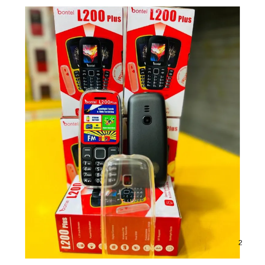 Bontel L200 plus 1.77" Display Big Speaker | 1000mAh Battery | Dual Sim | Original Kabambe WITH digital camera ,wireless FM DUAL SIM Feature Phone