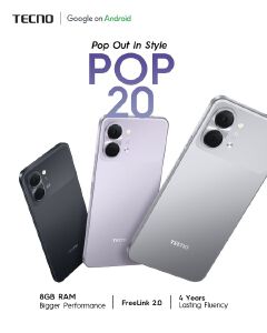 NEW ARRIVAL!TECNO POP 20 128GB ROM +4GB RAM 6.75 inch 5000mAh Battery 13MP Main Camera Dual SIM 4G 15W FAST CHARGE UNISOC T7250 PROCESSOR Android 15 Mobile Phones SMARTPHONES+FREE GIFTS JUST FOR YOU
